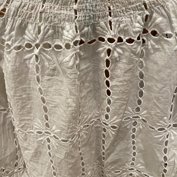 INC international concepts Eyelet white blouse 2P - Picture 3 of 7